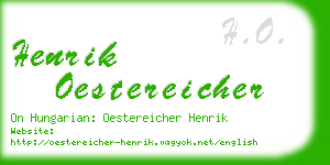 henrik oestereicher business card